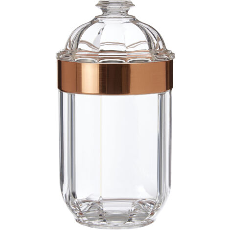 Premier Housewares Medium Rose Gold Acrylic Canister (1/4)