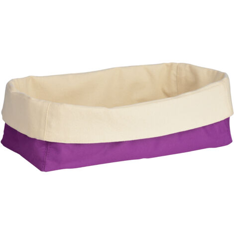 Premier Housewares Purple and Cream Oval Bread Basket (1/2)