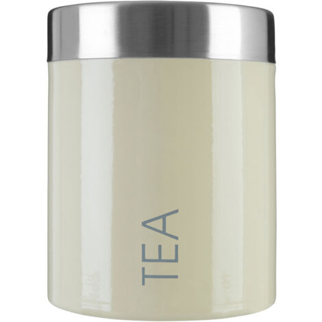 Premier Housewares Cream Enamel Tea Canister (1/3)