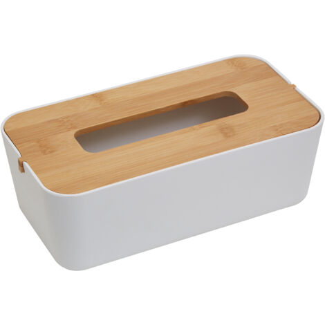 Premier Housewares Canyon White Tissue Box