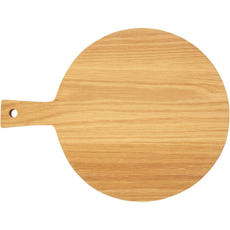Interiors by Premier Large Oak Wood Paddle Chopping Board, Round Cutting Board for Kitchen, Stylish Natural Wood Chopping Board (1/3)