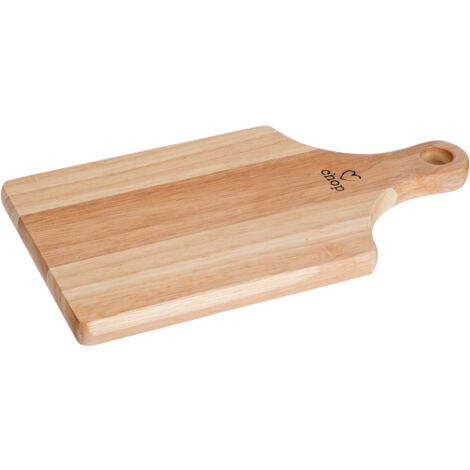 Interiors by Premier Small Rubberwood Paddle Chopping Board, Cutting Board for Kitchen, Stylish Natural Wood Chopping Board (1/5)
