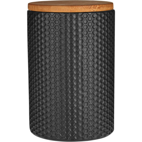 Premier Housewares Geome Dolomite and Matt Black Hex Canister (1/5)