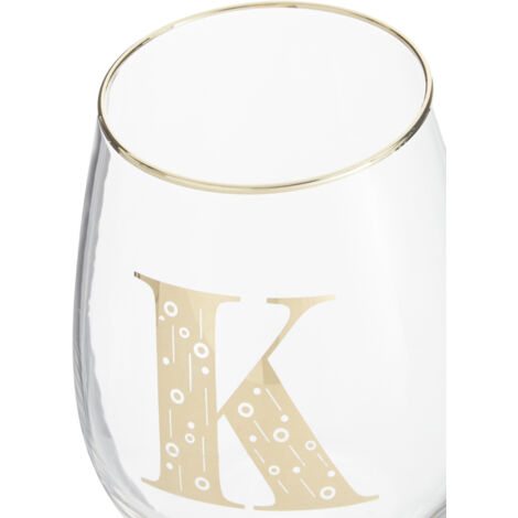 Premier Housewares Letter K Stemless Wine Glass