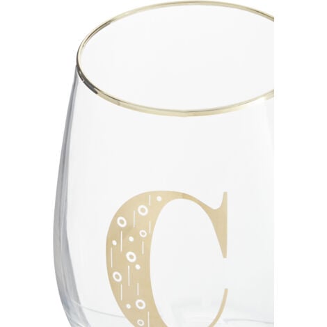 Premier Housewares Letter C Stemless Wine Glass