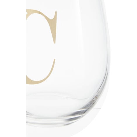 Premier Housewares Letter C Stemless Wine Glass