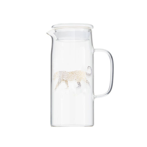 Interiors By Premier Elegant Leopard Jug, Spacious Glass Jug With Lid For Fridge, Ergonomic Water Jug With Lid For Bedroom (1/2)