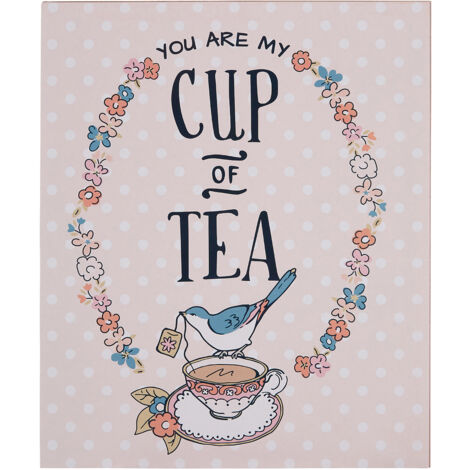 Premier Housewares Pretty Things Cup of Tea Wall Plaque (1/3)