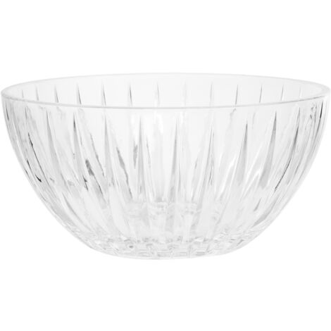 Premier Housewares Beaufort Crystal Large Clear Bowl