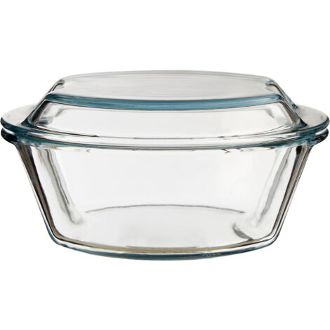 Premier Housewares Large Round Glass Casserole Dish