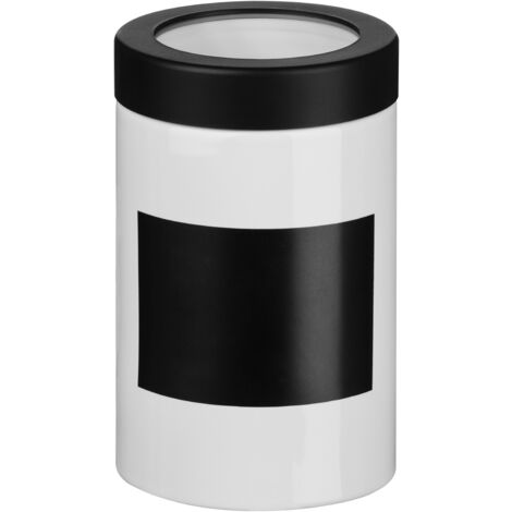Interiors By Premier Chic Design Chalk Board Large Canister, Functional Design Metal Canister, Durable Stainless Steel Canister (1/2)