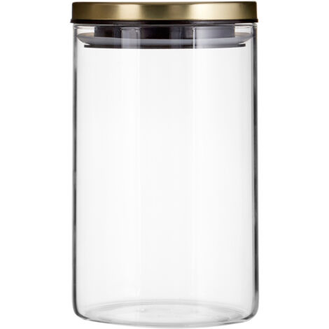 Premier Housewares Freska Gold Lid Storage Jar - 950ml (1/3)