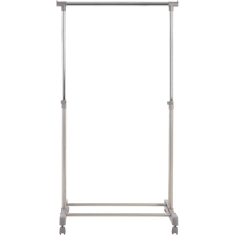 Interiors By Premier Stylish Clothes Rack Grey And Chrome Finish Hanging Rail, Movable Cloths Rail For Bedroom, Sleek Coat Stand (1/5)