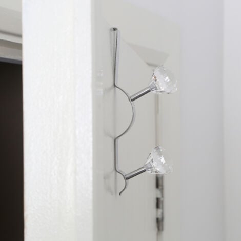 Premier Housewares Over Door Clear Diamantes Double Hook