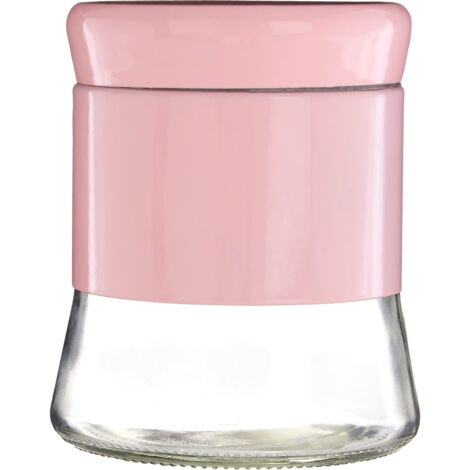 Premier Housewares Pink Steel Wrap Glass Storage Jar - 800ml (1/5)