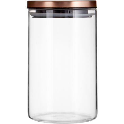 Interiors by Premier Practical Design Rose Gold Lid 950ml Storage Jar, Elegant House Spice Jars, Durable Organizer For Kitchen (1/3)