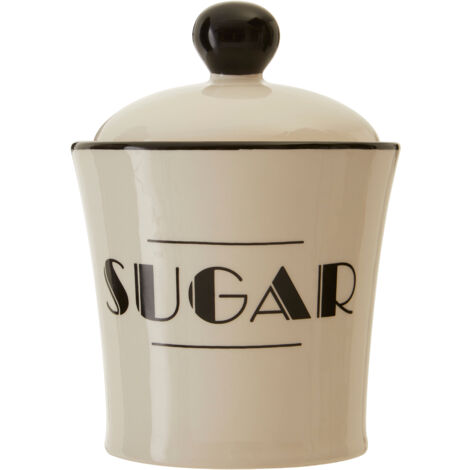 Interiors By Premier Decorative Sugar Canister,Dolomite Kitchen Container With Domed Lid,Stylish Sugar Canister For Daily Use