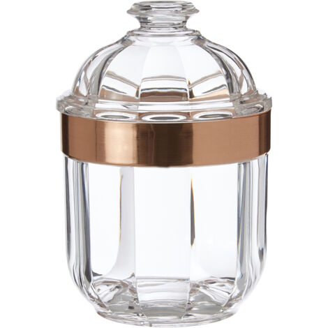Premier Housewares Small Rose Gold Acrylic Canister (1/4)