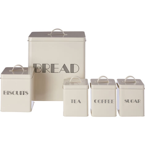 Premier Housewares 5 Pc Cream Finish Storage Set (1/5)
