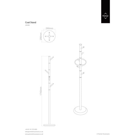 Premier Housewares Multicoloured Acrylic Pegs Coat Stand