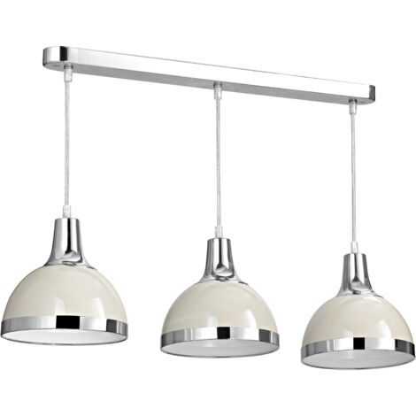 Premier Housewares Vermont 3 Clay Colour Shades Pendant Light