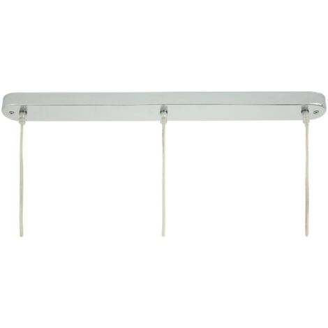 Premier Housewares Jasper Chrome Horizontal Pendant Light (1/4)