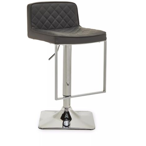Premier Housewares Baina Dark Grey And Chrome Square Base Bar Stool (1/5)