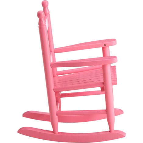 Interiors by Premier Pink Rocking Chair, Non-Harmful Children's Chair, Easy to Balance Kiddie Chair, Adjustable Playroom Chair