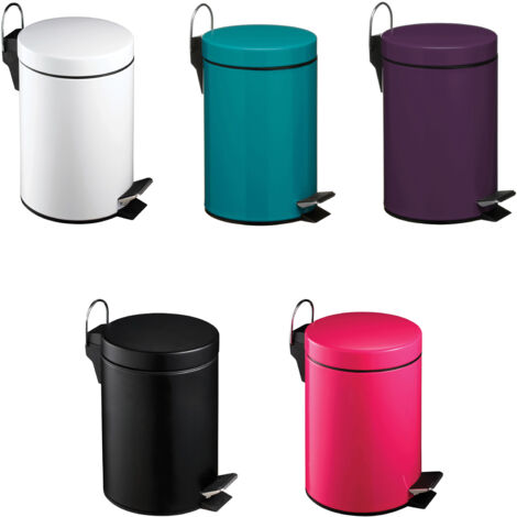 Premier Housewares White Pedal Bin - 3 Ltr