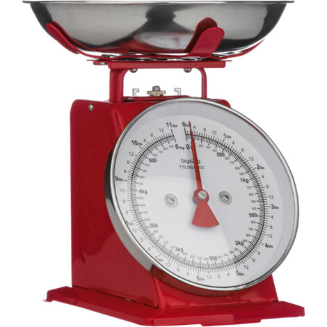 Premier Housewares Red Standing Kitchen Scale - 5kg (1/2)