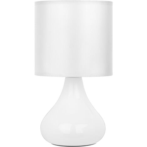 Premier Housewares Bulbus White Ceramic Large Table Lamp (1/3)