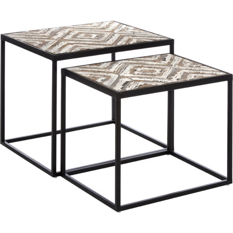 Premier Housewares Lombok Set of 2 Side Tables (1/5)