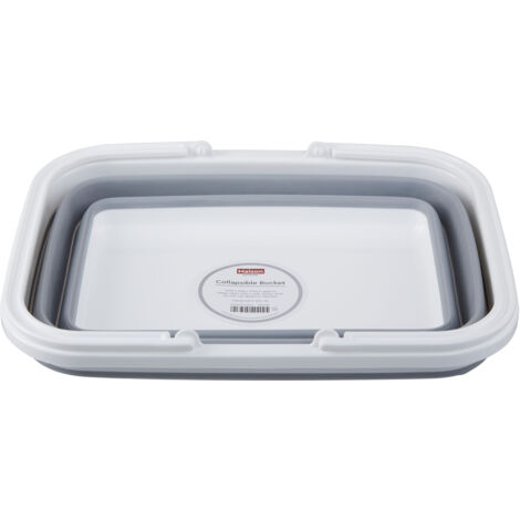 Premier Housewares Collapsible Grey White Basket With Handles (1/5)