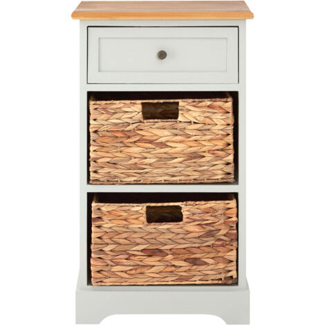 Premier Housewares Vermont One Drawer Two Baskets Cabinet