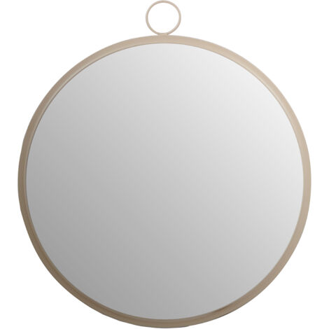 Premier Housewares Wall Mirror Bathroom / Bedroom / Hallway Decorative Wall Mounted Gold Frame Mirrors / Round Minimalistic Mirrors For Living Room 3 x 60 x 60 (1/5)