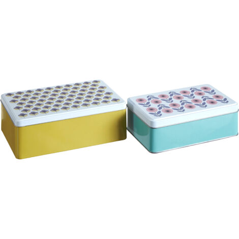 Premier Housewares Joni Storage Rectangular Tins (1/4)