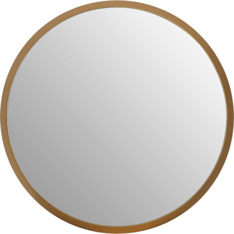 Premier Housewares Wall Mirror Bathroom / Bedroom / Hallway Wall Mounted Medium Silver Mirrors / Round Minimalistic Mirrors For Living Room 4 x 44 x 44 (1/5)