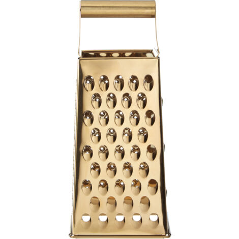 Premier Housewares Large Gold Grater Microplane Zester Garlic Grater Lemon Zester 8 x 25 x 11 (1/3)