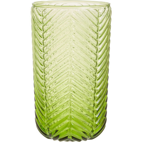 Premier Housewares Set of Four Fleur Green Highball Glasses