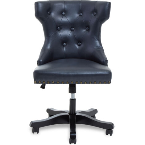 Premier Housewares Walson Black Leather Effect Home Office Chair (1/5)