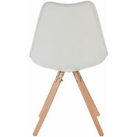 Premier Housewares Stockholm White Chair with Dark Brown Legs