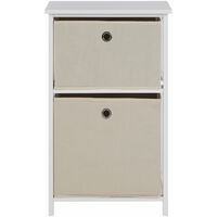 Premier Housewares Lindo 2 Natural Fabric Drawers Cabinet