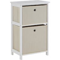 Premier Housewares Lindo 2 Natural Fabric Drawers Cabinet