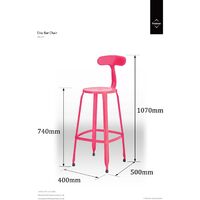 Premier Housewares Hot Pink Disc Bar Chair