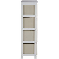 Premier Housewares Lindo 4 Natural Fabric Drawers Cabinet