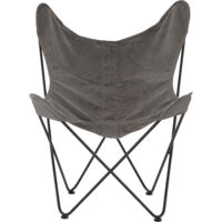 Premier Housewares Papillon Grey Butterfly Chair