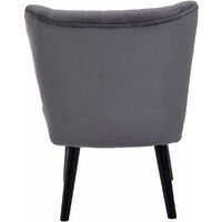 Premier Housewares Regents Park Grey Velvet Chair