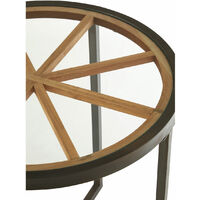 Premier Housewares Trinity Tempered Glass Round Side Table