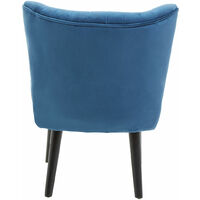 Premier Housewares Regents Park Blue Velvet Chair