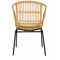 Premier Housewares Lagom Natural Rattan Chair with Raised Sides